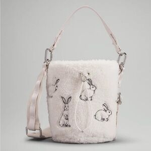 Lululemon Year of the Rabbit Lunar New Year Crossbody Bucket Bag Ivory Fleece